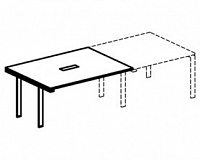 Приставка фронтальная к столу для переговоров с кабель-каналом Бэнт MX1719