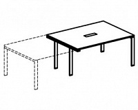Приставка фронтальная к столу для переговоров с кабель-каналом Бэнт MX1687