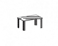 Стол письменный, кожа+стекло Timely CUVP120G/60
