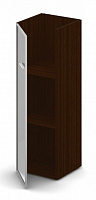 Шкаф левый узкий, средний. Дверца - стекло матовое в алюминиевой рамке Маэстро Премиум ПК-МСП-Ш135Х45ЛС