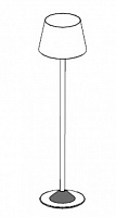 Напольная лампа-абажур с деревянным основанием и кожаной отделкой Isixty L16