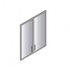Двери для шкафа,стекло в алюмин. раме, средние Teseo TPMVR