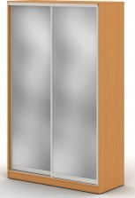 Шкаф купе 1,5 м с двумя зеркальными дверями Диалог-эконом ПК-ШК-КМШ240Х150СЗ2