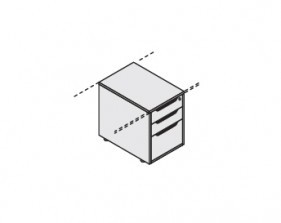 Шкаф-опора для столов с ящиками Logic 154560