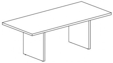 Переговорный стол с 2-мя панельными опорами. Топ 40мм Attiva 220TF/P40