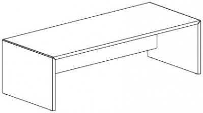 Письменный стол с меламиновой фронтальной панелью Attiva 200/P40