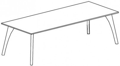 Письменный стол с меламиновой фронтальной панелью Attiva 200/C18