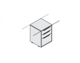 Шкаф-опора для столов с ящиками Logic 154511