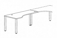 Приставка к столу, левая Interplay FR142