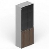 Шкаф комбинированный со стеклянными тонированными дверцами Hello REMH834TN