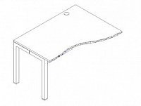 Стол приставной асимметричный Волна, правый Polo PEPG149DV