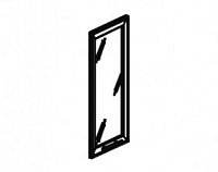 Дверь для шкафа, матовое стекло в алюминиевой раме, левая, 1шт. Bench BE3D40G01(L)(01)