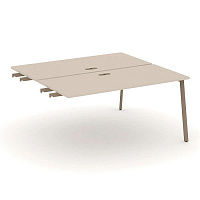 Двойной стол приставка к опорным тумбам с лючком Estetica