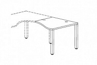 Приставка к столу, правая Interplay FR135