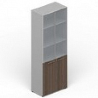 Шкаф комбинированный со стеклянными матовыми дверцами в раме Hello REMH834L