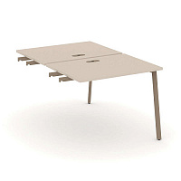 Двойной стол приставка к опорным тумбам с лючком Estetica